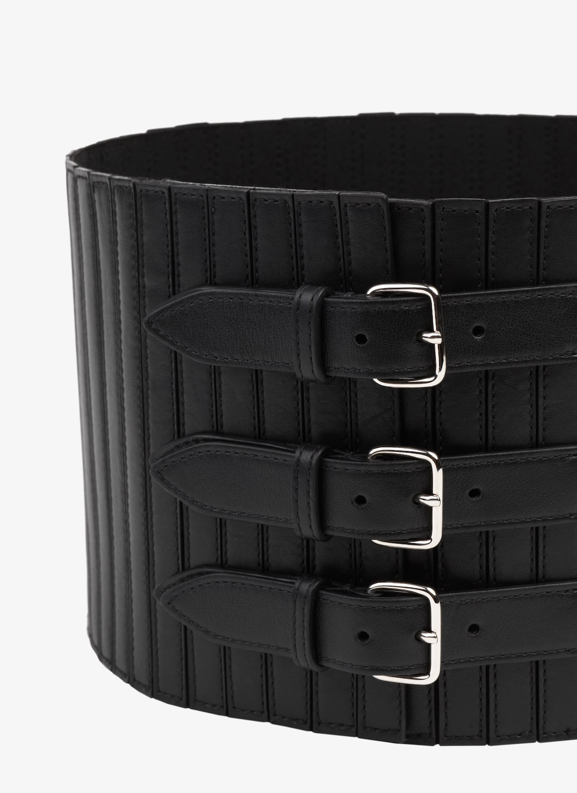 ストレッチ コルセットベルト ALAÏA ブラック ストレッチ コルセットベルト